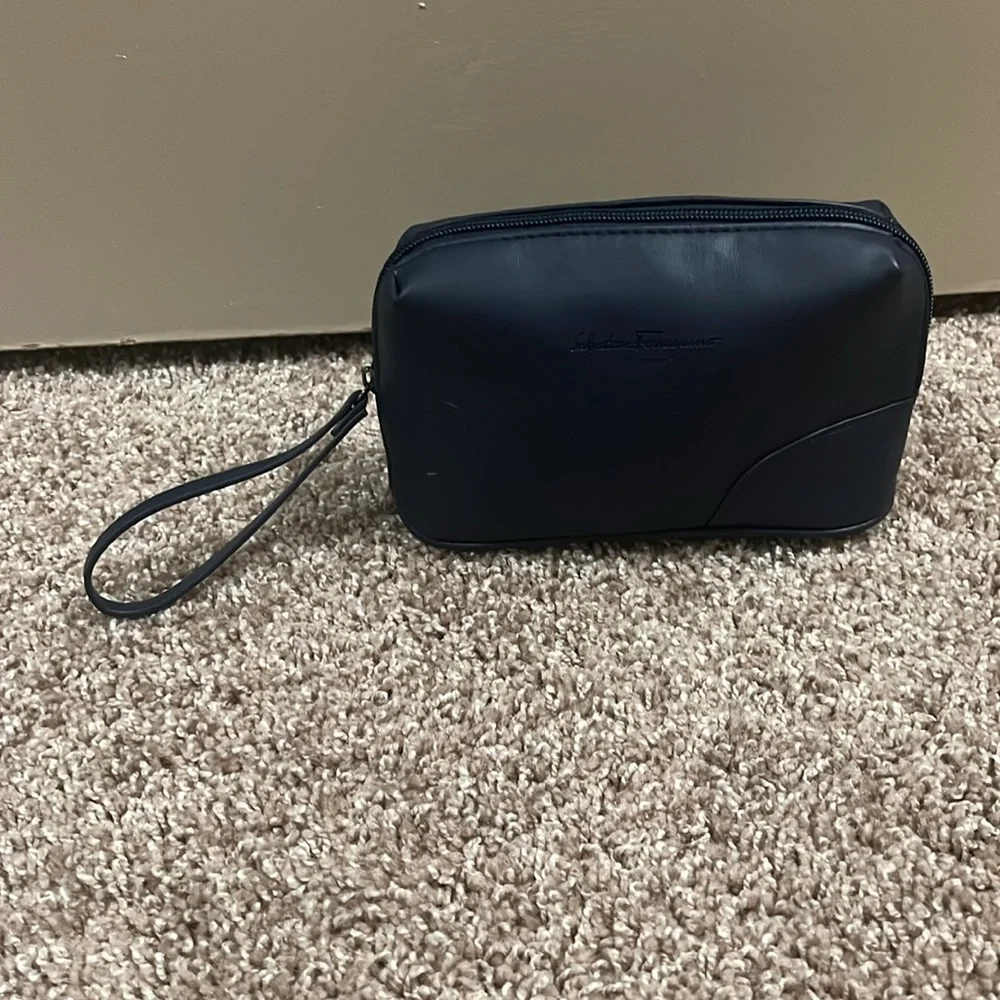Salvatore Ferragamo Parfums Cosmetic Pouch Navy Blue